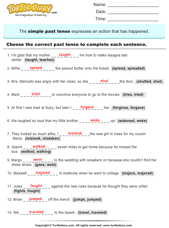Grammar Worksheet