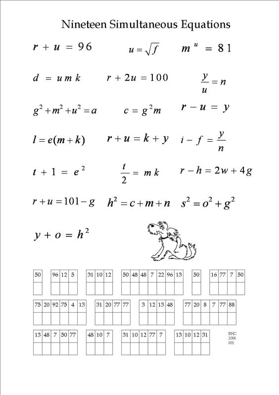 Algebra Puzzle Worksheets  Algebra  Alistairtheoptimist Free