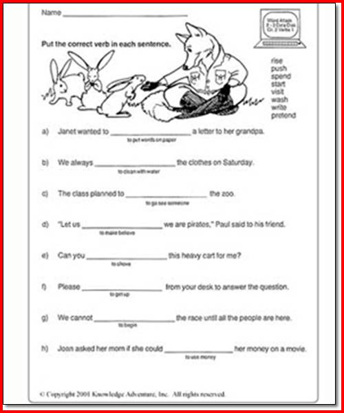 2nd Grade Language Arts Worksheets