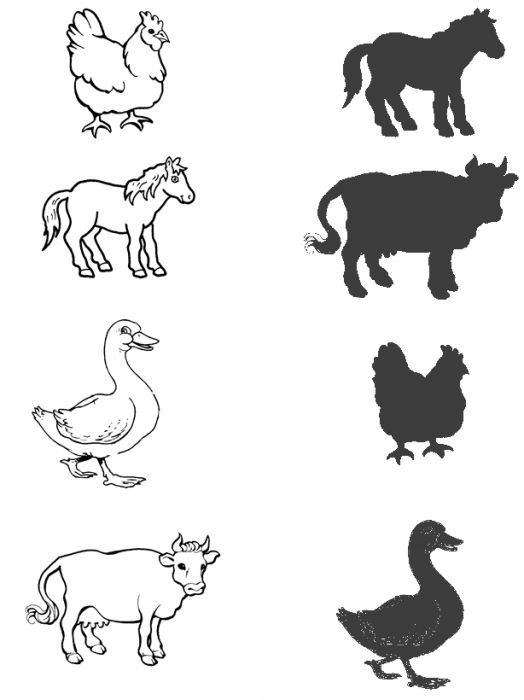 Animal Shadow Matching Worksheet (2)