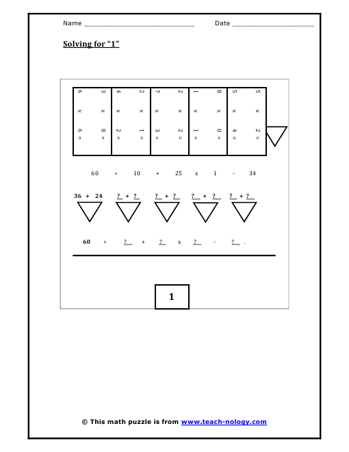 Algebra Puzzle Worksheets  Algebra  Alistairtheoptimist Free