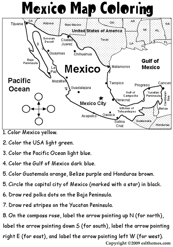 Mexico Coloring Activities