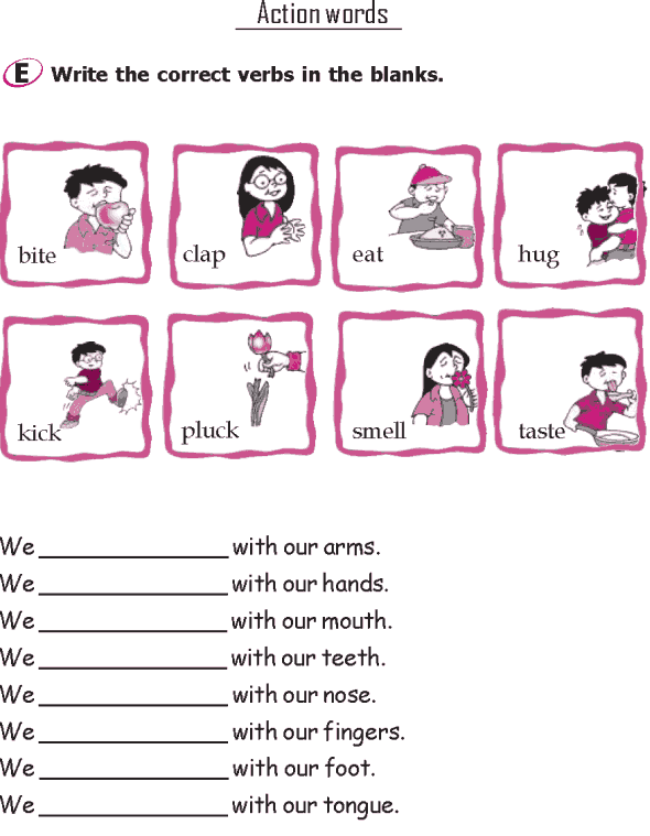 Grade 1 Grammar Lesson 13 Verbs â Action Words