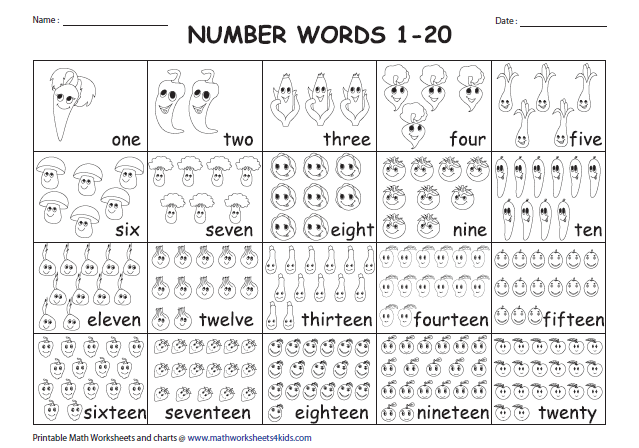 Numbers To 20