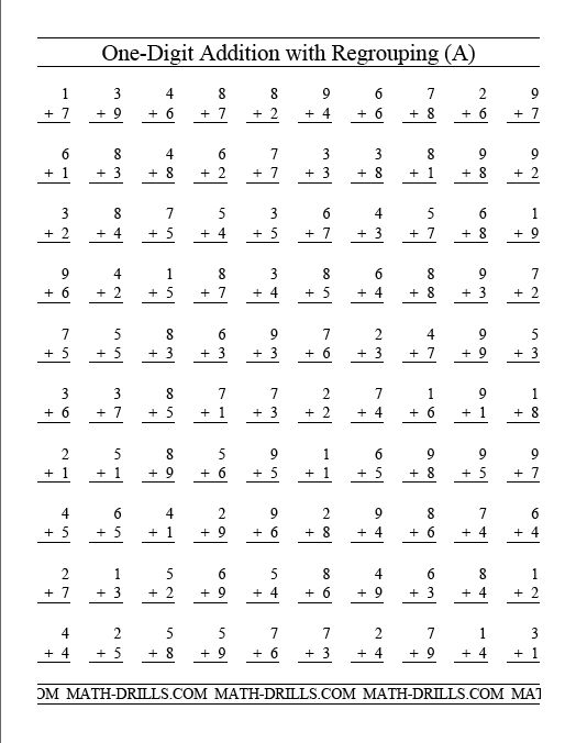 Free Print Addition Timed Test