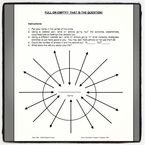 Bow And Arrow  Supports Worksheet To Help Clients Identify Healthy