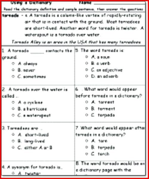 Reading Worksheets 2nd Grade