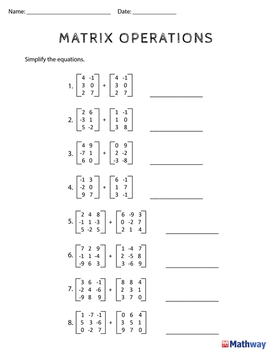 matrices-practice-worksheets