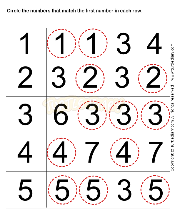 Learn Numbers Worksheets For Preschoolers