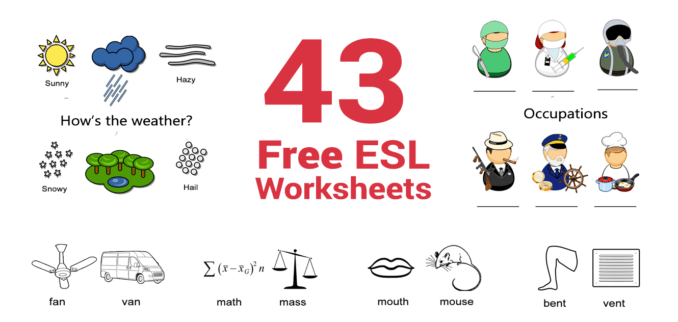 43 Free Esl Worksheets That Enable English Language Learners