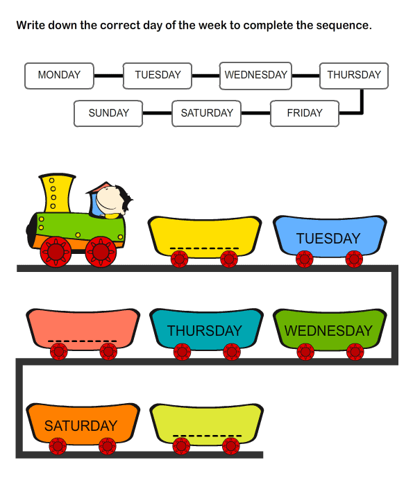 Days Of The Week Worksheets For Preschool And Kindergarten This