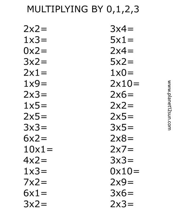 Multiplying For Beginners, 2nd, 3rd Grade