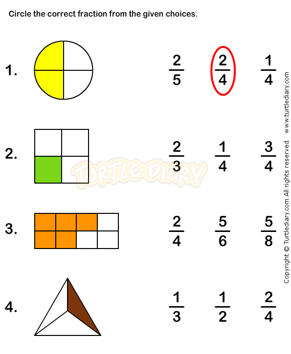 Fractions Worksheet 2