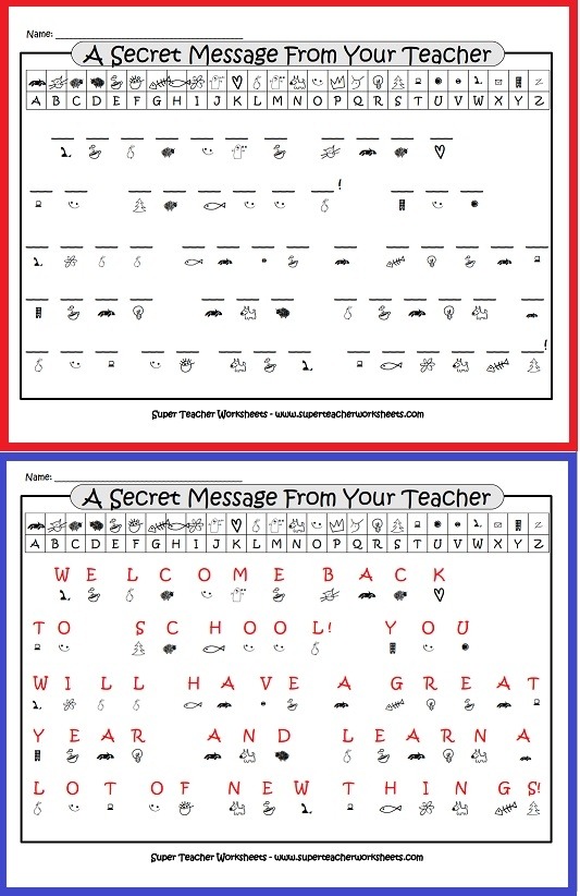 Back To School Secret Message