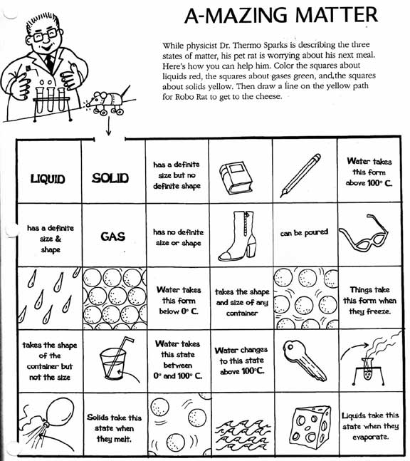 Printables  Properties Of Matter Worksheet  Lemonlilyfestival