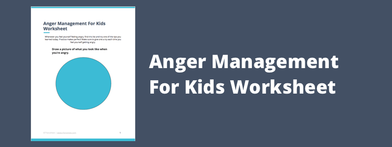 Free Anger Management Pdf Worksheet For Kids