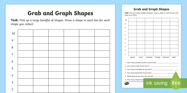 Grab And Graph Shapes Worksheet   Worksheet