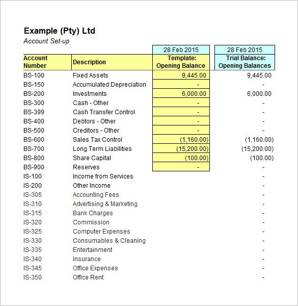 5+ Accounting Worksheet Templates â Free Excel Documents Download