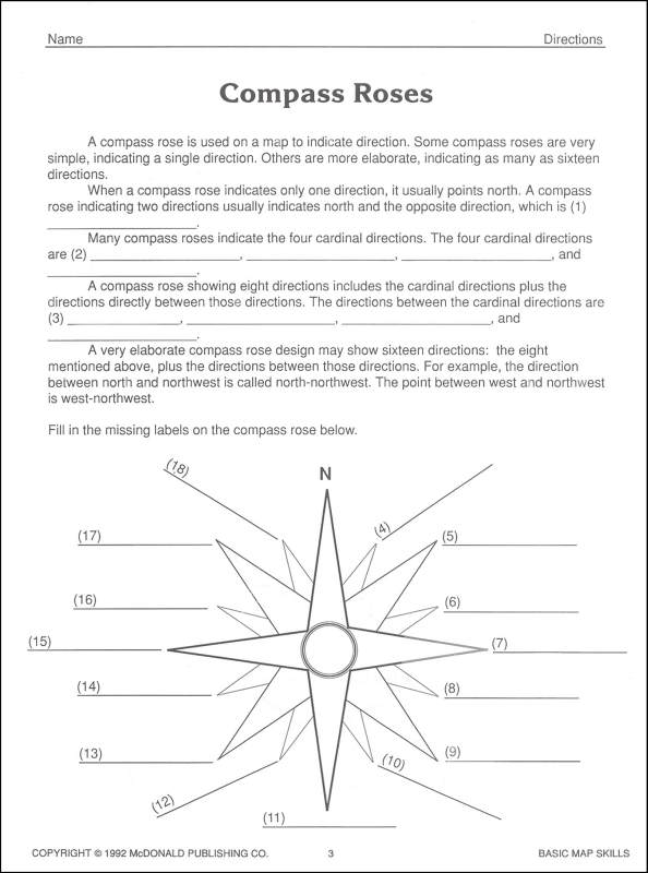 Map Skills Worksheet