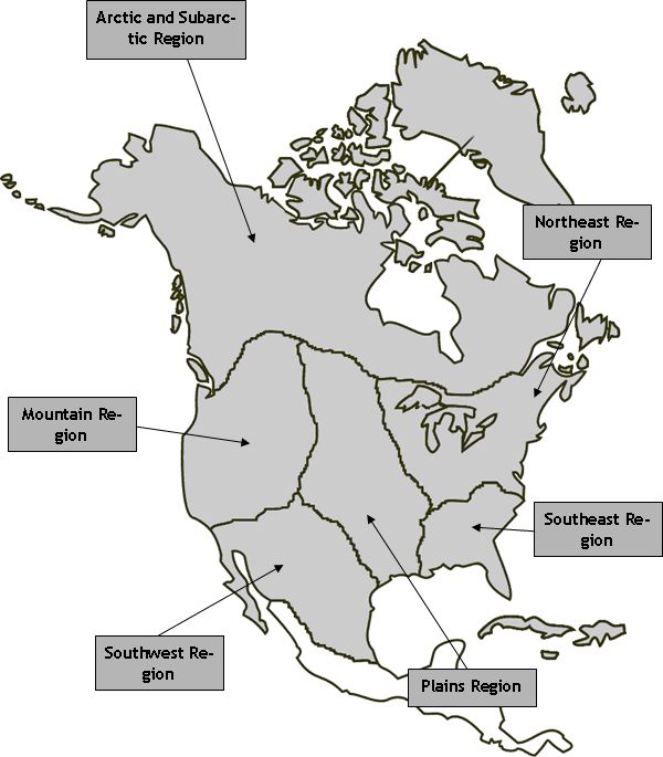 Blank Map Of Us Regions 148 Best Native Americans Images On