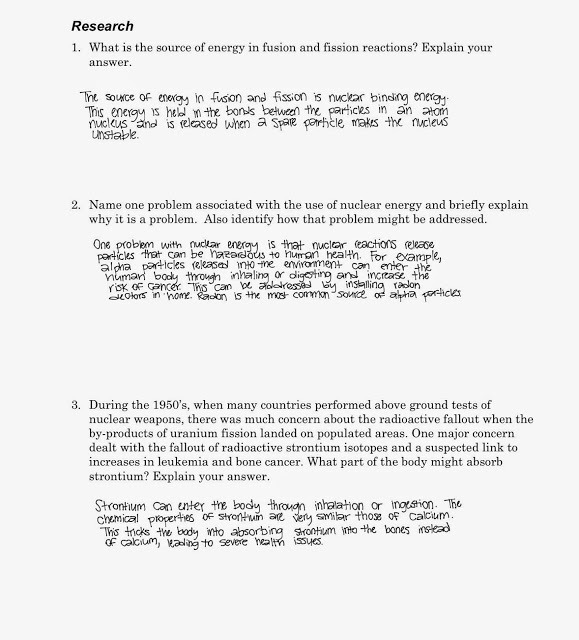 Tom Schoderbek Chemistry  Nuclear Fission And Fusion Worksheet