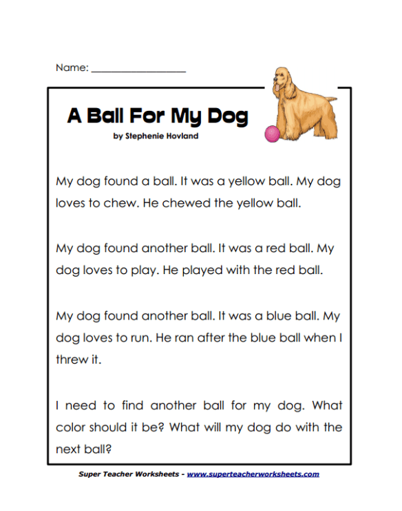 Super Teacher Worksheets Review  Reading Comprehension