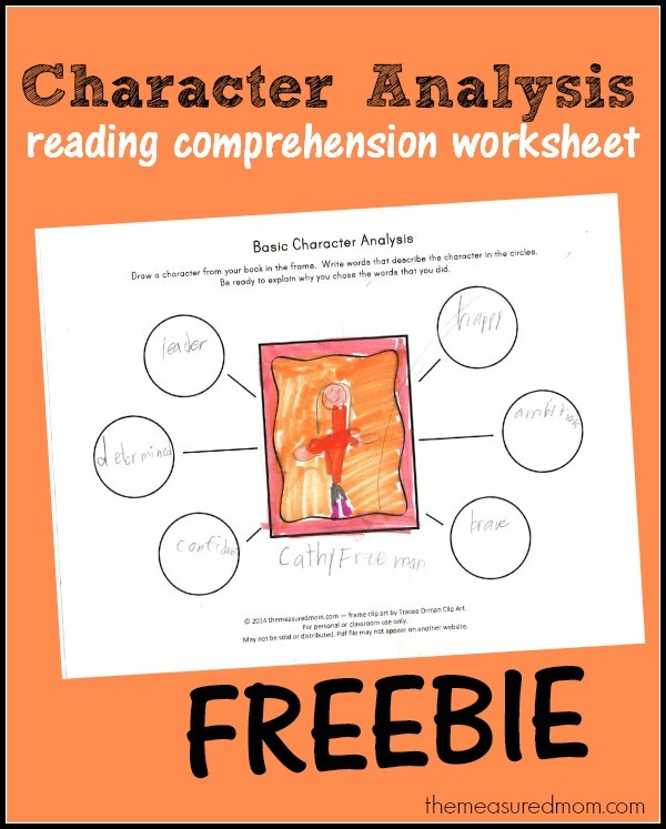 Free Character Analysis Worksheet For Kids