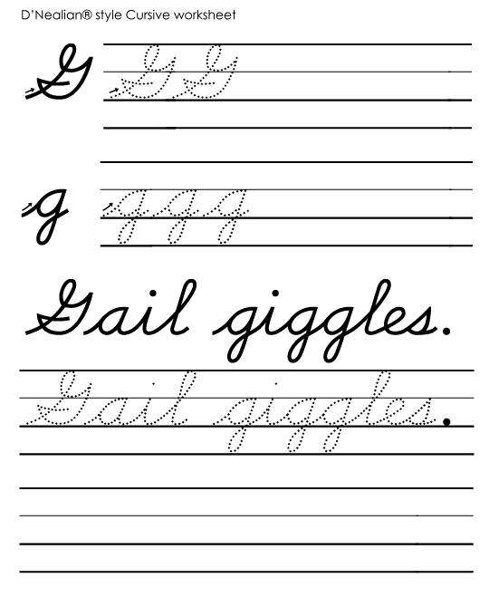 Printables  D Nealian Cursive Worksheets  Lemonlilyfestival