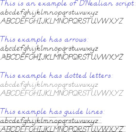 D'nealian Script Worksheets