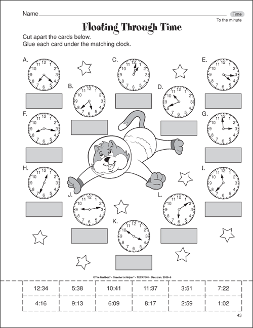 Time Math Worksheets Printable  3