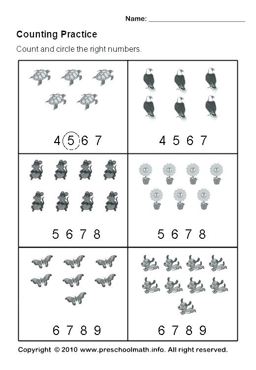 Free Printable Counting Worksheets For Kindergarten Math