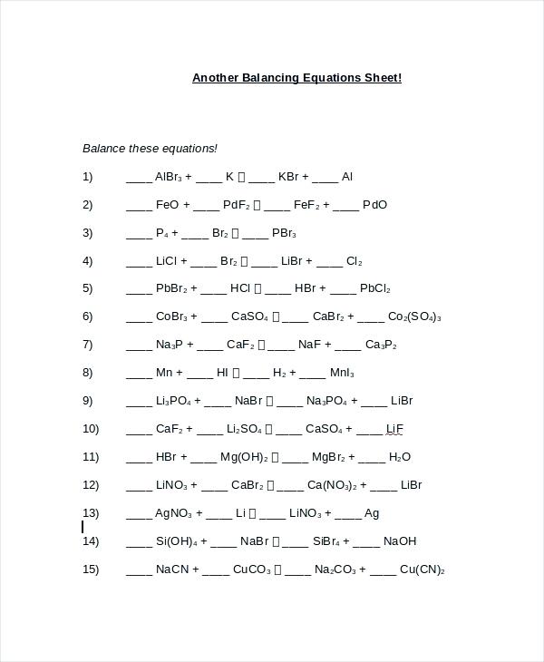 Balancing Nuclear Equations Worksheets Answer Key