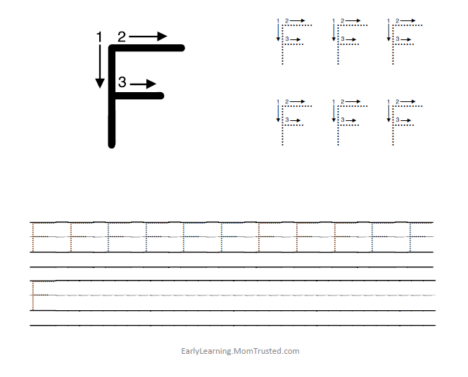 F Handwriting Worksheet Images