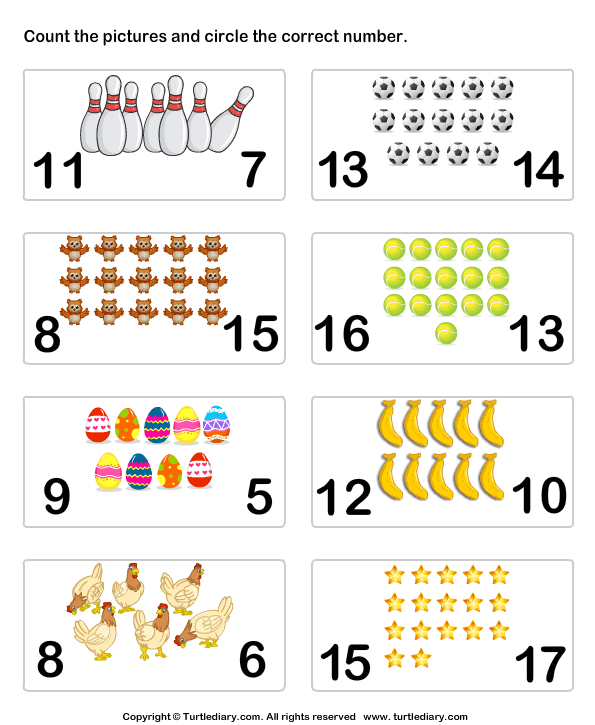 Identifying Numbers And Objects Worksheet