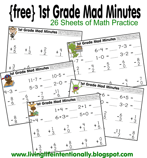 First Grade Math Worksheets