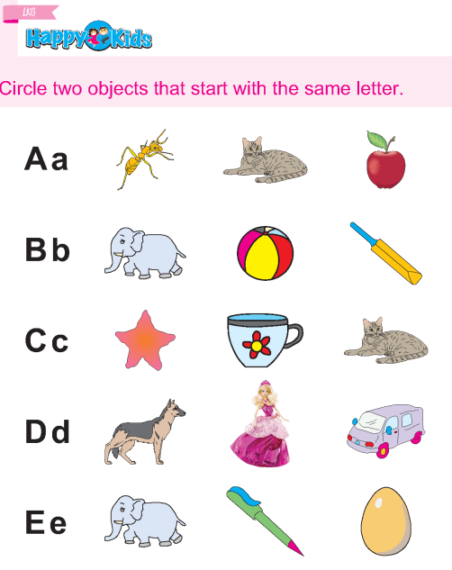 Kindergarten English Circle The Objects