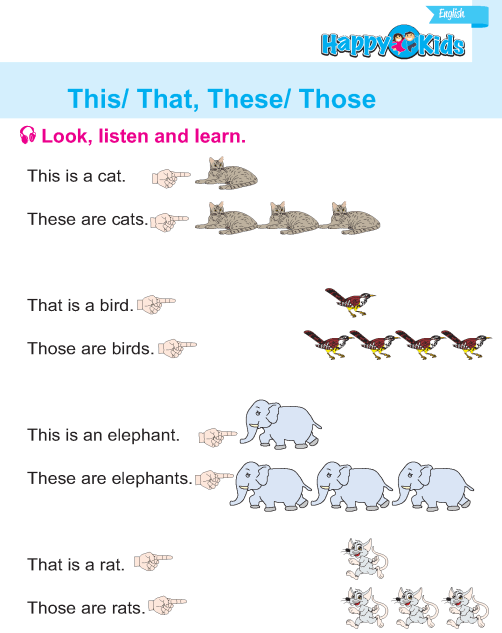 Kindergarten English This   That   These   Those