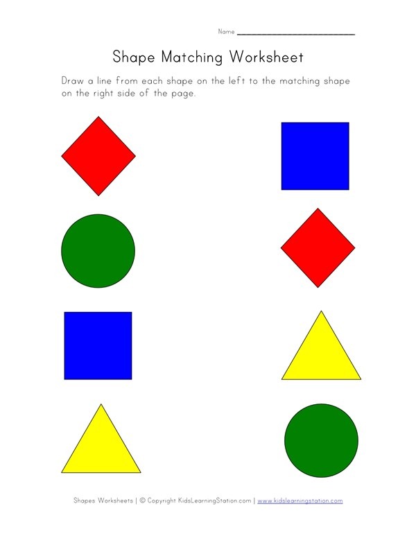 Printable Shapes Worksheet