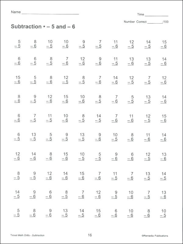 Minute Math Worksheets 3 Minute Multiplication Drill One Minute