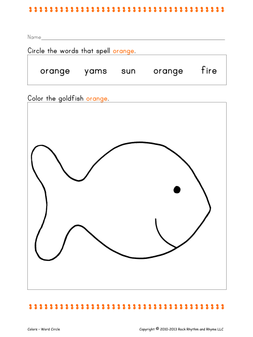 Worksheets â Let's Spell Orange