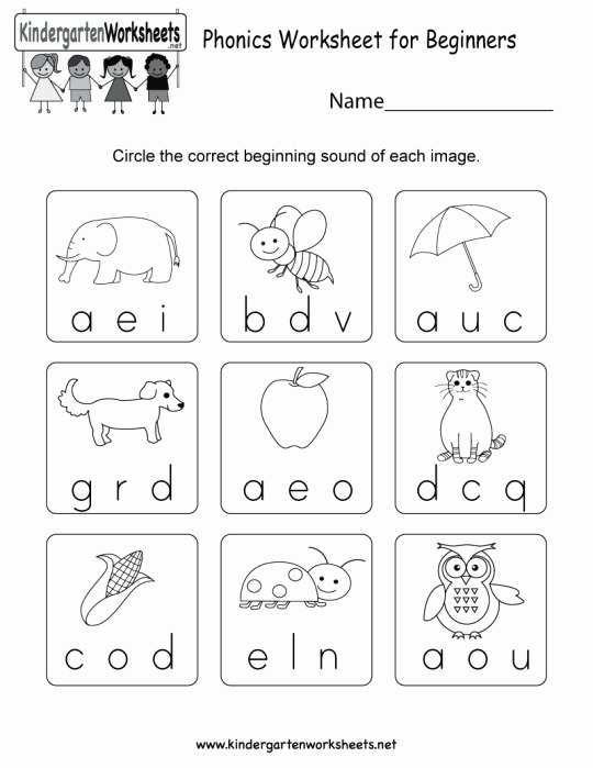 Phonics Worksheets For Kindergarten Pdf Kindergarten English
