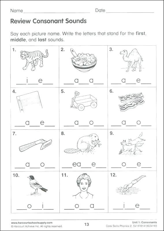 Phonics Worksheets Grade 1 Second Grade Phonics Number Names