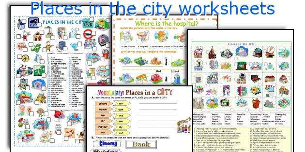 Places In The City Worksheets