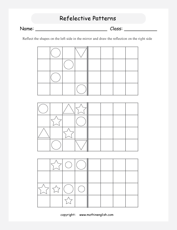 Geometric Reflections Worksheet