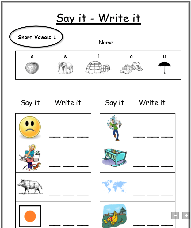 Cvc Worksheets Printable Work Sheets â¢ Keepkidsreading