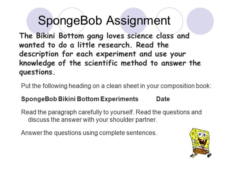 Spongebob Scientific Method Worksheet