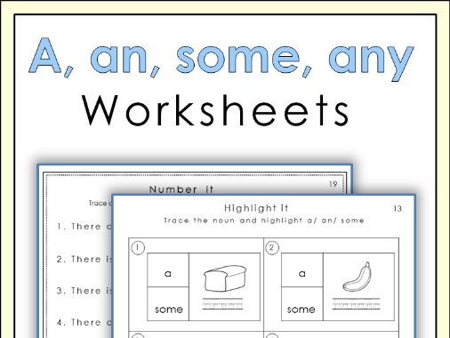 A, An, Some, Any Worksheets By Miss_jelena