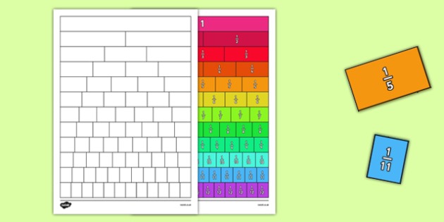 Fractions Wall Cut And Stick Worksheet   Worksheet
