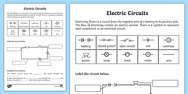 Electric Circuits Worksheet