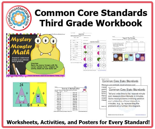 Third Grade Common Core Workbook Usb